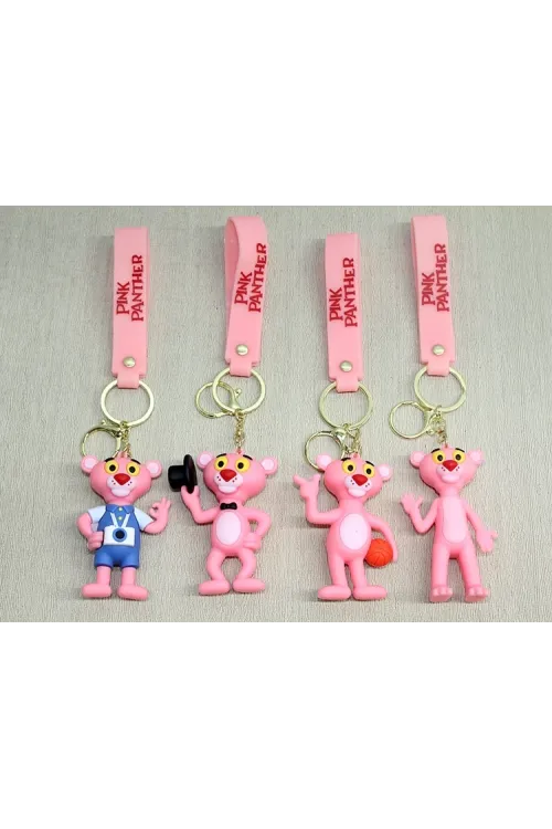 Pembe Panter Silikon Anahtarlık IEG4271
