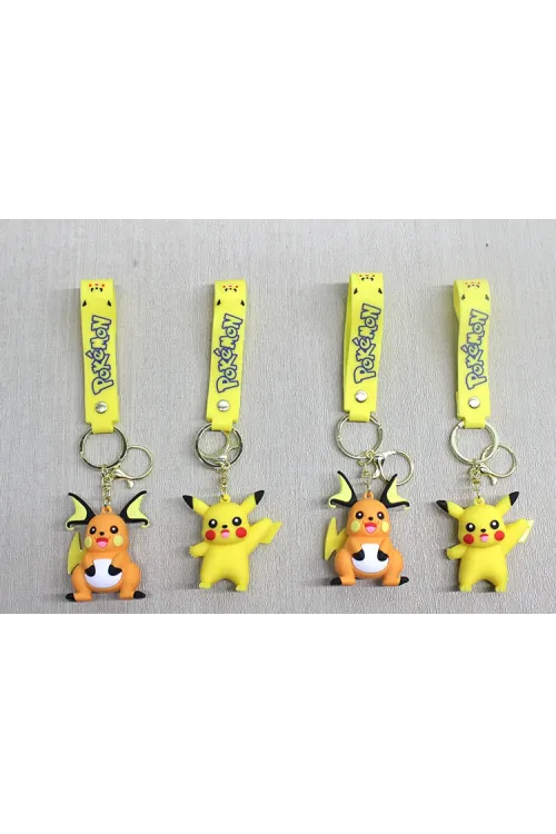 Pikachu Raichu Silikon Anahtarlık