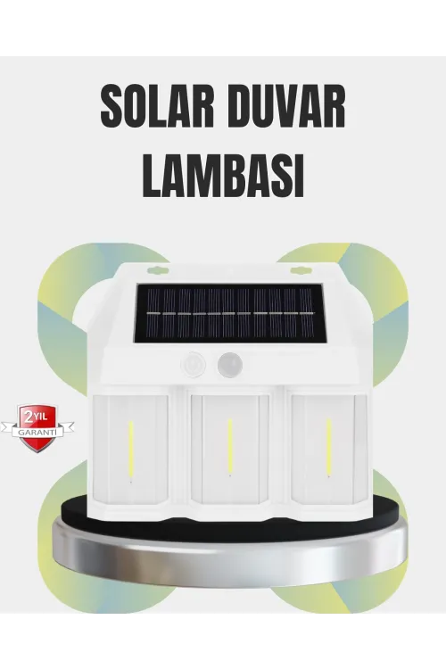 Pır Sensörlü Solar Lamba – Otomatik Şarj Ve Gece Aydınlatma