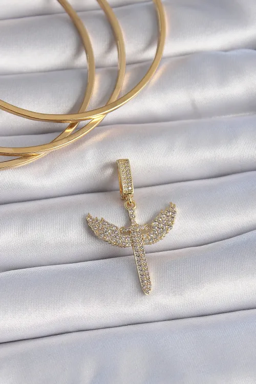 ietaks™ Pirinç Gold Renk Zirkon Taşlı Mikail Model Ajda Charm