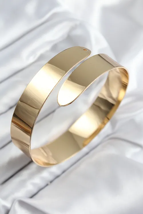 ietaks™ Pirinç Sarmal Model Gold Renk Pazu Bileklik