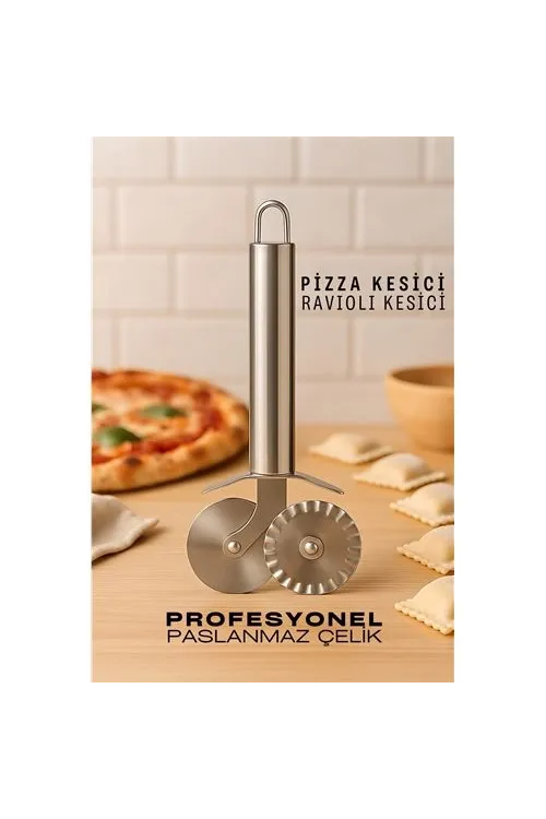 Pizza Kesici Profesyonel Çelik Hamur Ravioli Kesici 721987