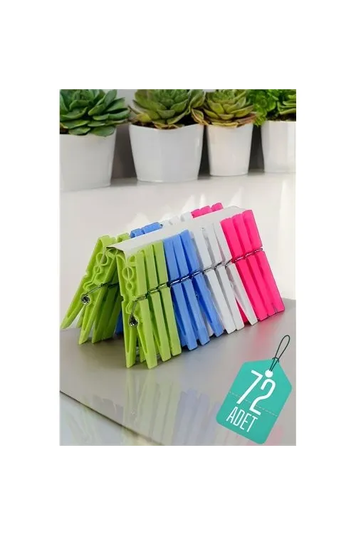 Plastik Çamaşır Mandalı 72 Adet 714510