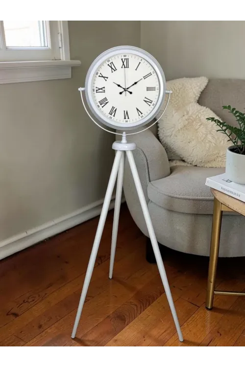 Platin Classic White Roma Tripod Ayaklı Saat