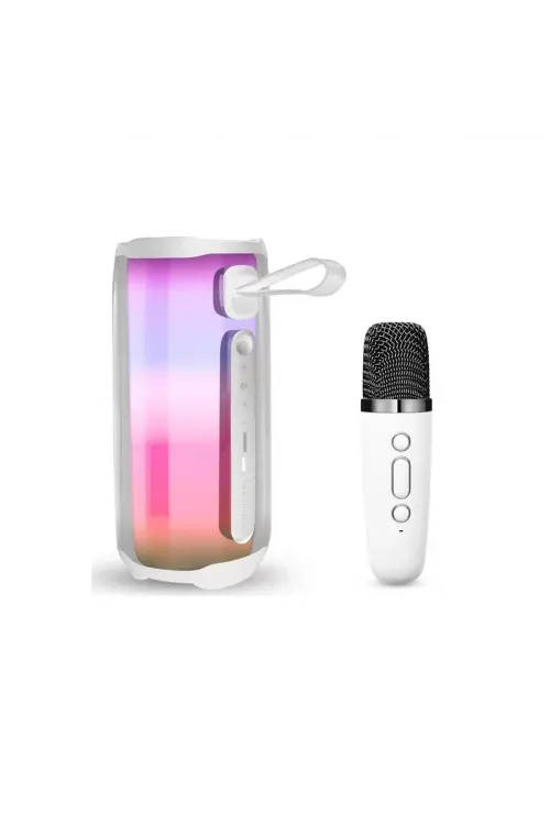 Pluse 5 Mikrofonlu Rgb Kablosuz Hoparlör - Beyaz