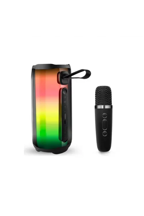 Pluse 5 Mikrofonlu Rgb Kablosuz Hoparlör - Siyah