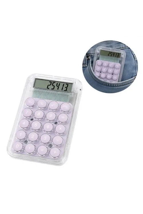 PM-25413 Mor Mini Hesap Makinesi