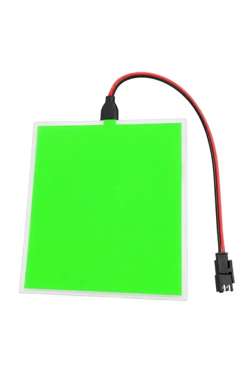 PM-37726 100x100mm Elektrominesans (EL) 3V Led Panel Yeşil Aydınlatmalı Esnek Yapı