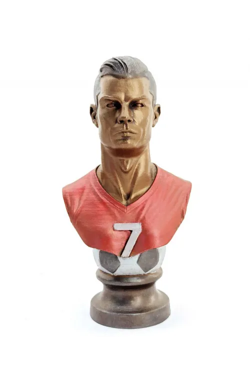 Polyester Ronaldo Figürü Büst