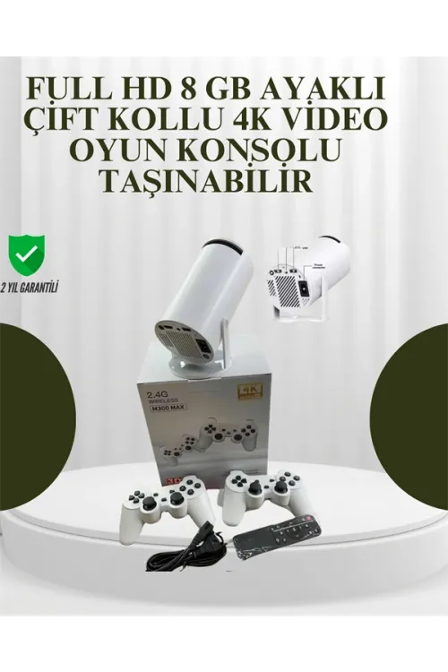 Portatif 4k Projeksiyon – 4.000 Uygulama, Kablosuz Yansıtma Ve Bluetooth 5.0