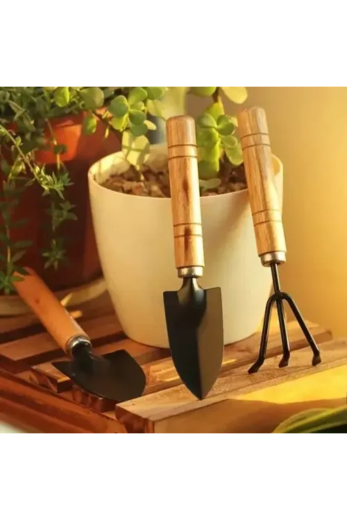 Portatif Mini Kazma, Kürek ve Tırmık Seti
