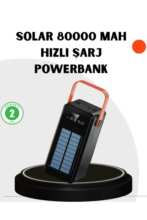 Powerbank Hızlı Şarj Solar Güneş Enerjili Çok Girişli