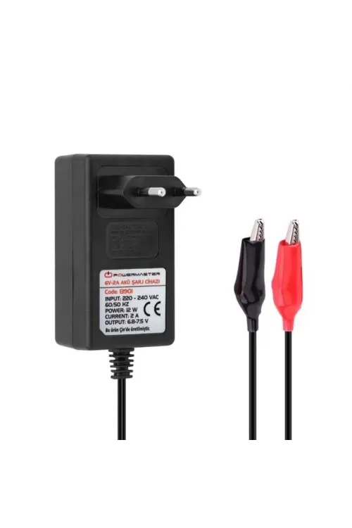 Powermaster 6V - 2A  Akü Şarj Adaptörü