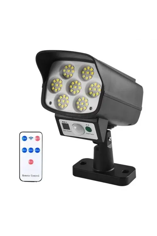 Powermaster SH-863A Kamera Görünümlü Hareket Sensörlü 63 Ledli Solar Lamba