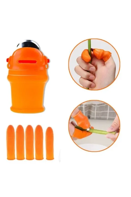 Pratik Baş Parmak Sebze Kesme Ayıklayıcı Bayan M Set