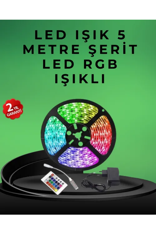 Pratik Kurulumlu 5 Metre Kumandalı Şerit Led