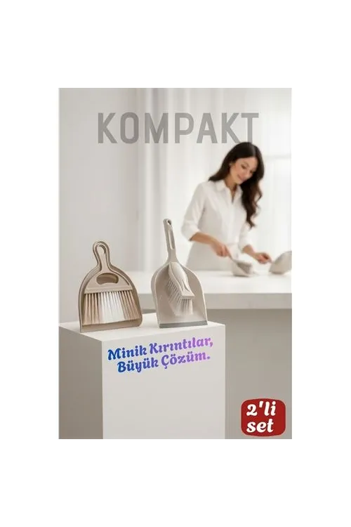 Profesyonel 2li Fırça Faraş Seti El Süpürgesi & Mini Kürek Toz Toplama Seti