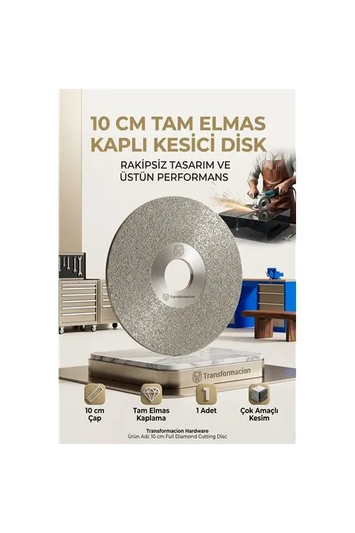 Profesyonel Full Elmas Disk 100mm - Granit, Seramik, Metal Kesme & Bileme Taşı 723178