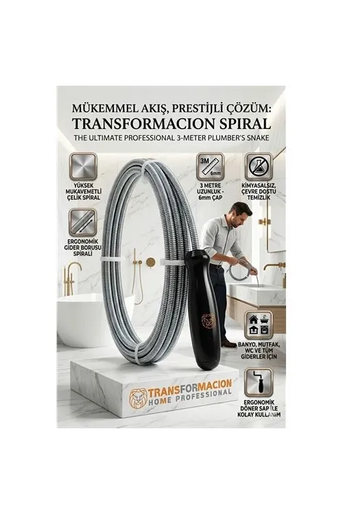 Profesyonel Gider Açıcı Spiral Çelik 3 Metre 723030