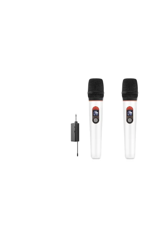 Profesyonel Kablosuz Uhf 2 Mikrofonlu Set 6.35 Mm - Beyaz HDX2791B