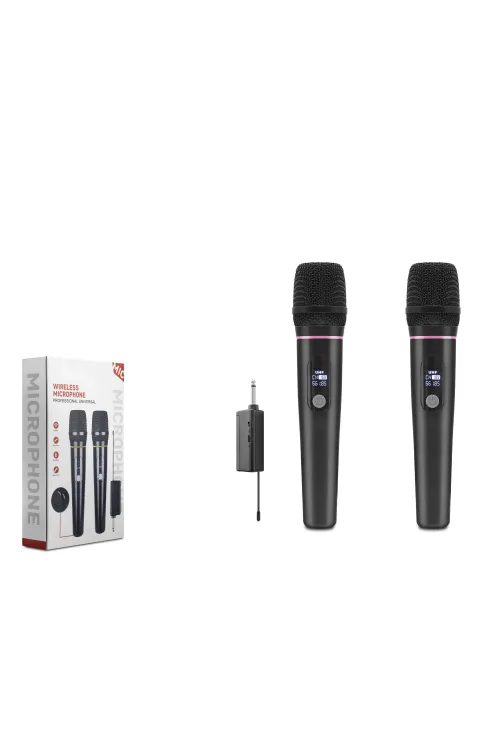 Profesyonel Kablosuz Uhf 2’Li̇ Mi̇krofon Seti̇ - 6.35Mm - Si̇yah HDX2791