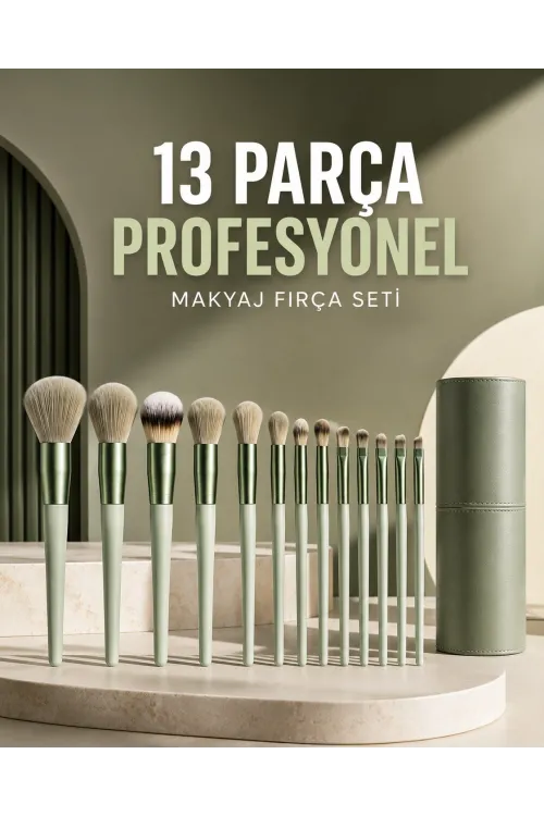 Profesyonel Makyaj Fırça Seti 13 Parça Yumuşak Kıllı Fırça Seti Far Fırçası