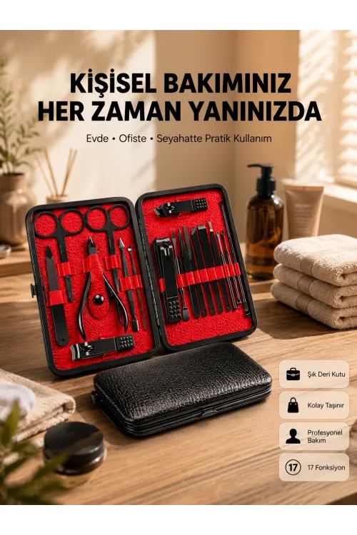 Profesyonel Paslanmaz Çelik Manikür & Pedikür Seti Yeni Nesil