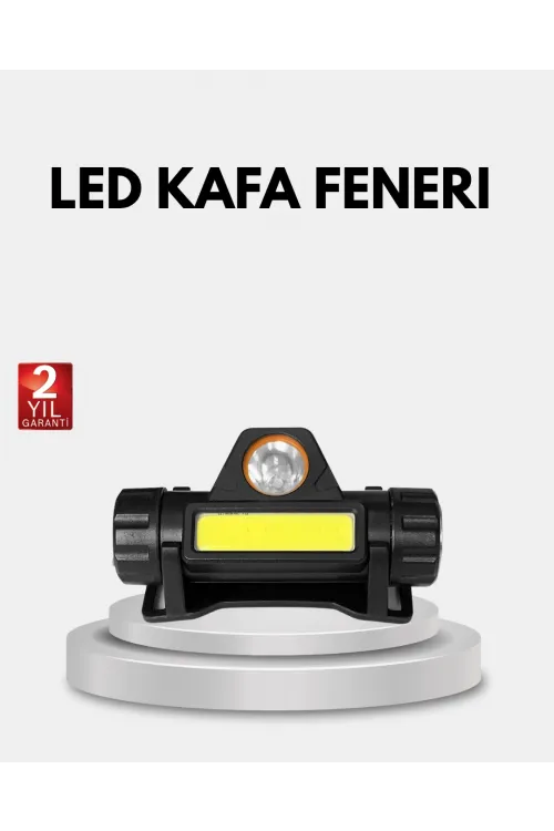 Profesyonel Şarjlı Led Kafa Lambası – Uzun Mesafe + Ortam Aydınlatması