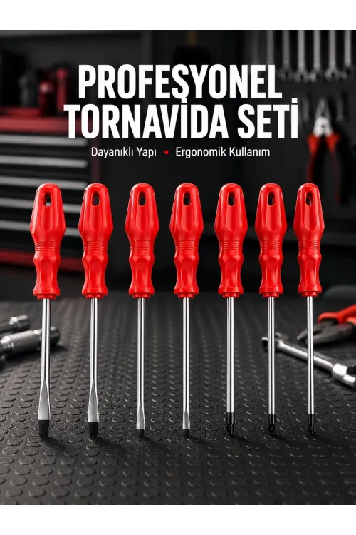 Profesyonel Ve Günlük Kullanıma Uygun 7li Tornavida Seti