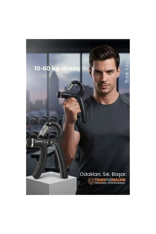 ProGrip Ayarlanabilir Profesyonel El Yayı 10-60 Kg | Paslanmaz Çelik Bilek Güçlendirici