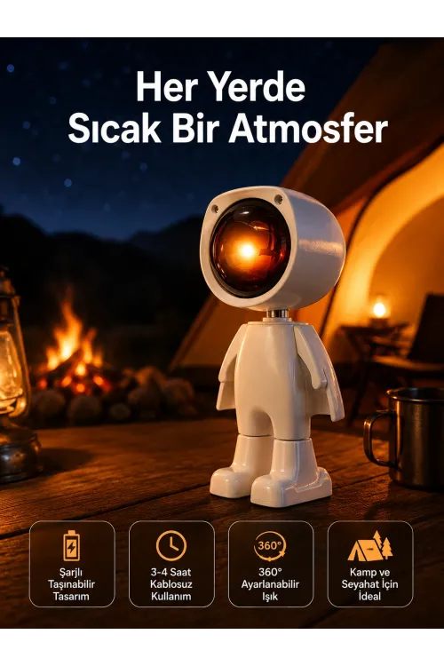 Projektör Atmosfer Işık Lambası Projektör Güneş Lambası Masa Lambası