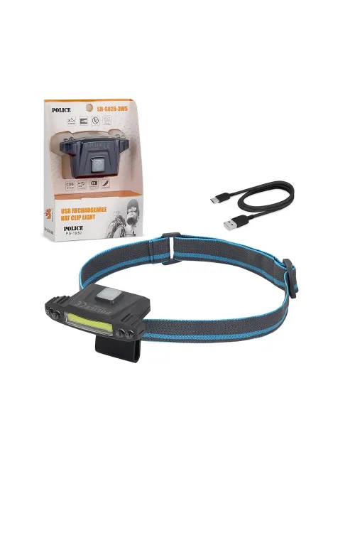 PS-1930 USB Şarjlı COB Led Şapka Feneri