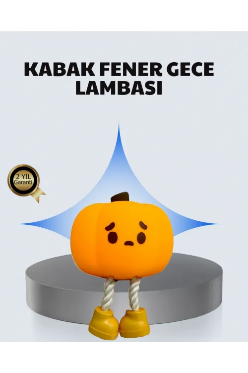 Pumpkin Led Gece Lambası Üç Kademeli Işık Ayarlı