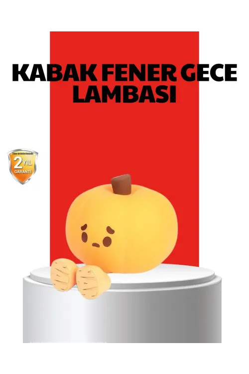 Pumpkin Led Night Light Dokunmatik Şarjlı Silikon Gece Lambası