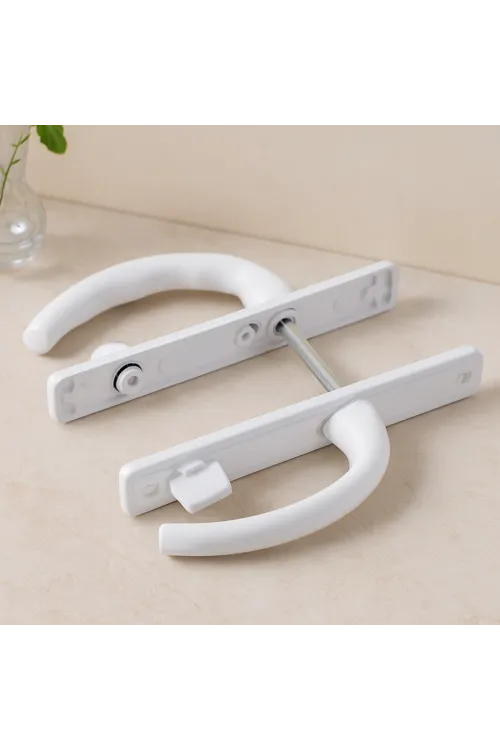 PVC Banyo-WC Kilitli Kapı Kolu Beyaz