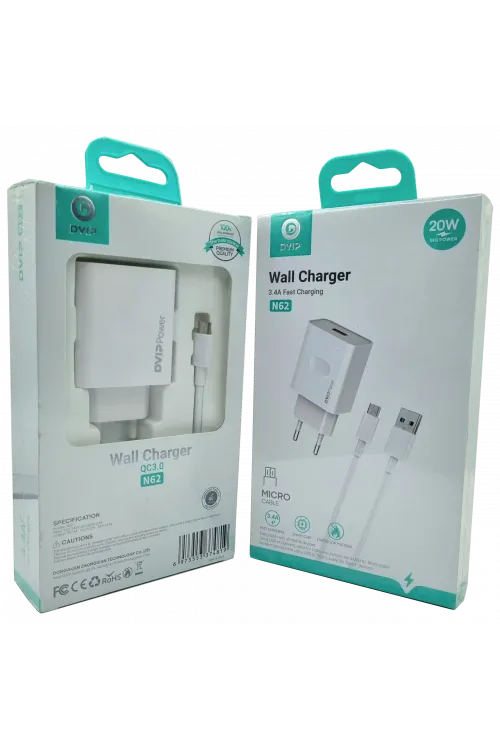 QC3.0 Micro Usb Şarj Aleti DVIP N62