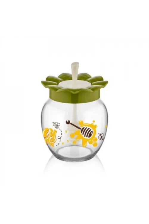 Qlux C-00181 Frutta Kaşıklı Kavanoz 370cc*12=k