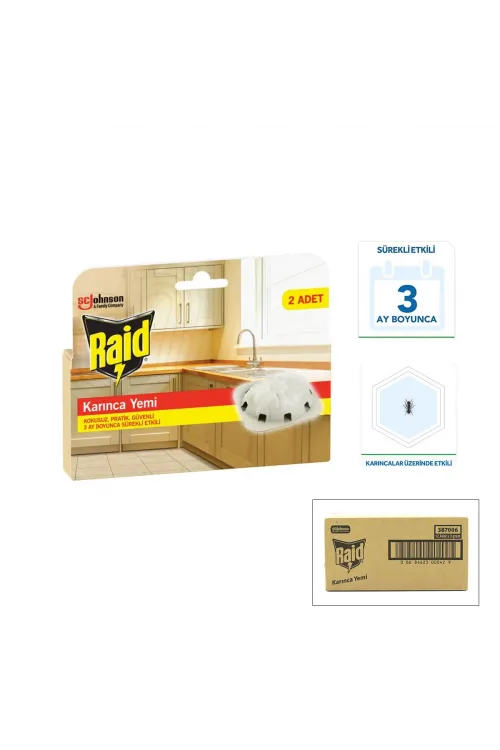 Raid 2 Pcs Karınca Yemi Kokusuz Ve Pratik Ve 3 Ay Etkili IEGYMLH