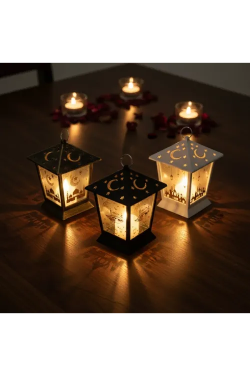 Ramazan Temalı Kare Kubbe LED Lamba