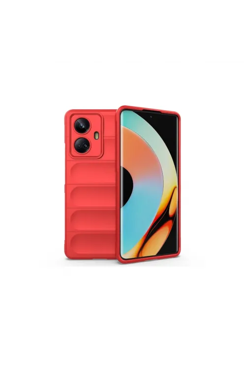 Realme 10 Pro 5g Kılıf Optimum Silikon - Kırmızı