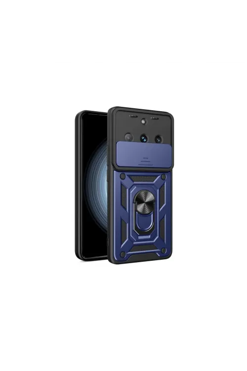 Realme 11 Pro Kılıf Pars Lens Yüzüklü Silikon - Lacivert