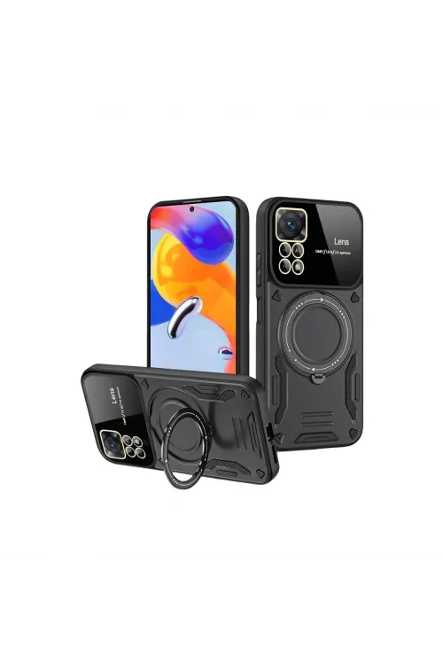 Realme 11 Pro Plus Joy Lens Standlı Kapak - Siyah