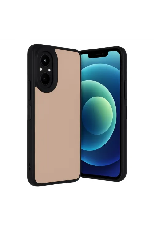 Realme 12 Lite Kılıf Aras Deri Kapak - Pudra