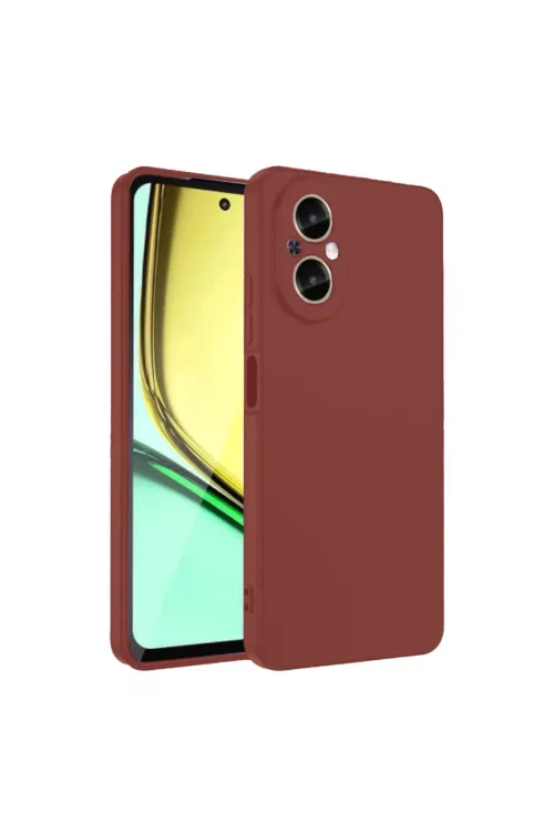 Realme 12 Lite Kılıf First Silikon - Bordo