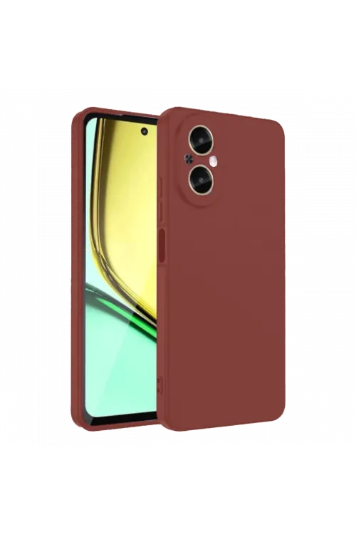 Realme 12 Lite Kılıf First Silikon - Bordo