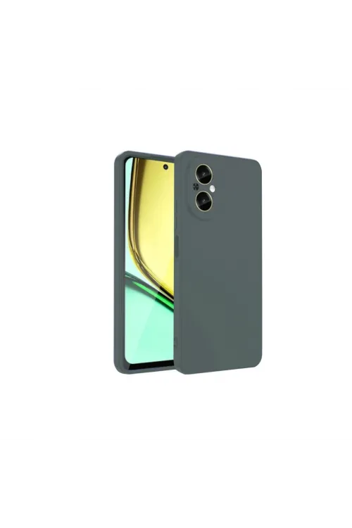 Realme 12 Lite Kılıf First Silikon - Koyu Yeşil
