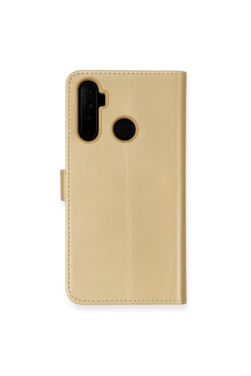 Realme 6i Kılıf Trend S Plus Kapaklı Kılıf - Gold