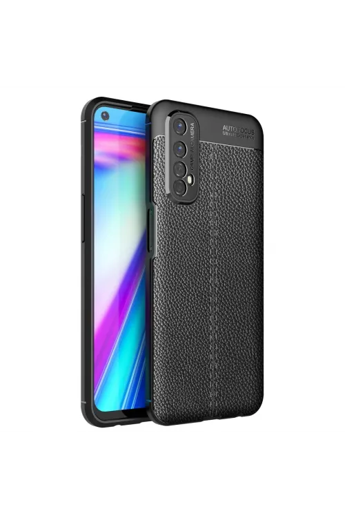 Realme 7 Kılıf Auto Focus Kapak - Siyah