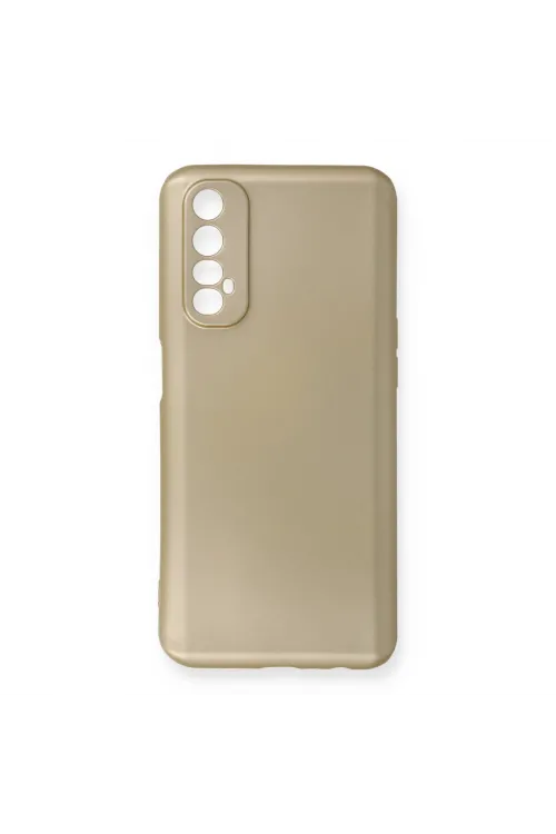 Realme 7 Kılıf First Silikon - Gold