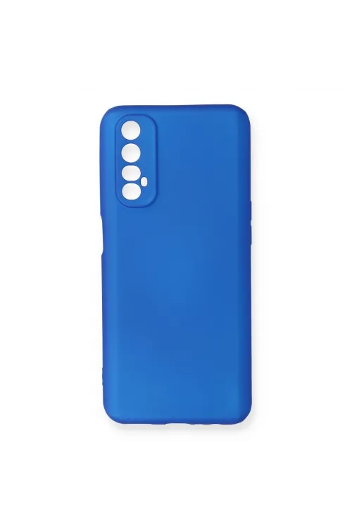 Realme 7 Kılıf First Silikon - Mavi